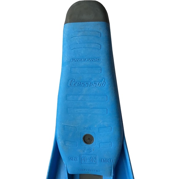 Cressi-Sub Free Frog Long Blade Fins Blue and Black - Picture 5 of 5